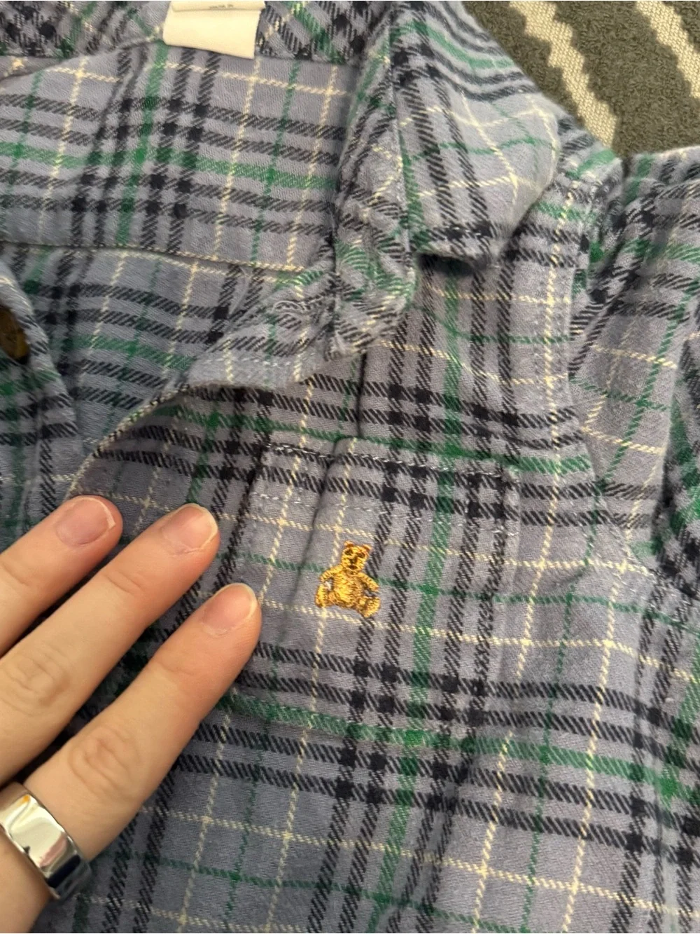 Baby boy gap flannel onesie